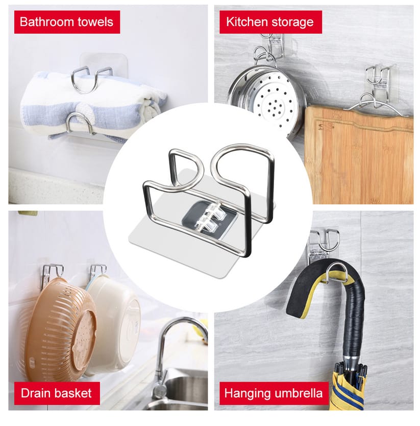 Self Adhesive Stainless Steel Wall Hanger For Towels - Best Price in  Singapore - Jan 2024